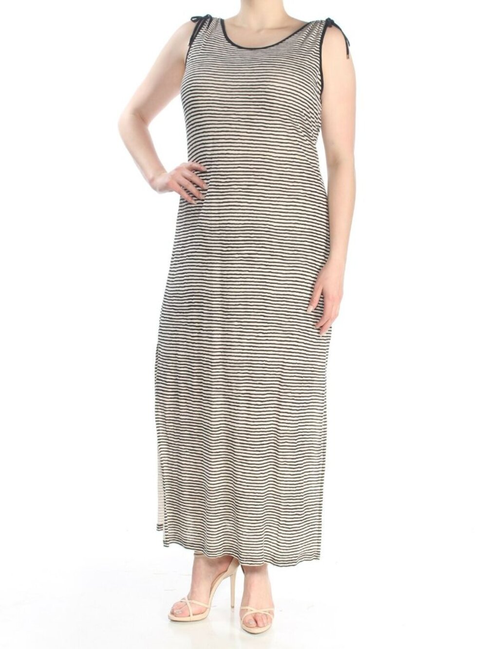 Lauren Ralph Lauren Womens Striped Sleeveless Maxi Dress